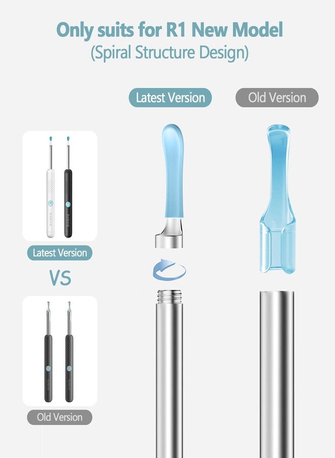 Bebird Replacement Tips for R1 Ear Camera, 8 PCS Waterproof Silicone Ear Spoon for Wet/Dry Earwax Cleaning, BEBIRD Original Ear Cleaner Tips Set for W3/R3/T15/X3/X17 PRO/D3Pro/T5(Spiral Structure) - Image 5